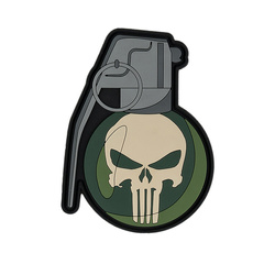 Naszywka 3D PVC Handgrenade punish skull 101 INC