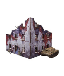 MICRO ART - WW2 Ostfront Stalingrad Apartment Block Front (1) (28mm) PREPAINTED