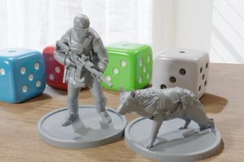 PM - Nairobi SAS Operator with Dog - 3D Printed - 28mm