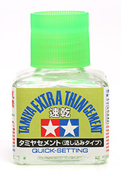 Tamiya 87182 Klej Extra Thin 40 ml - szybkoschnący (Tamiya Extra Thin Cement (Quick-Setting)