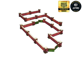 MICRO ART - WW2 NORMANDY WALL W. GATE (LOW) (28MM)