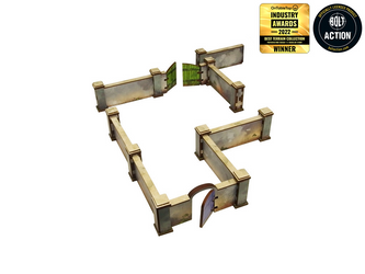 MICRO ART - WW2 NORMANDY WALL W. GATE (HIGH) (28MM)