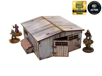 MICRO ART - WW2 NORMANDY LARGE TIN SHED (28MM)