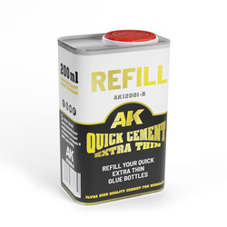 AK Interactive 200 ML. REFILL – QUICK CEMENT EXTRA THIN (GLUE)