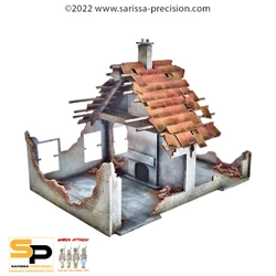 SARISSA PRECISION - DESTROYED SINGLE-STOREY SEMI (28MM)