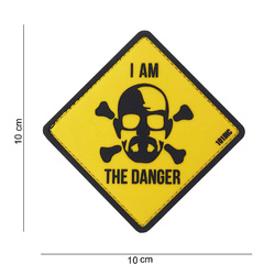 Naszywka 3D PVC I am the danger żółta 